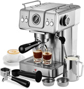 MEBASHI ME-ECM2038SS Espresso Coffee Machine, 20 Bar Pressure, 1.8L Capacity